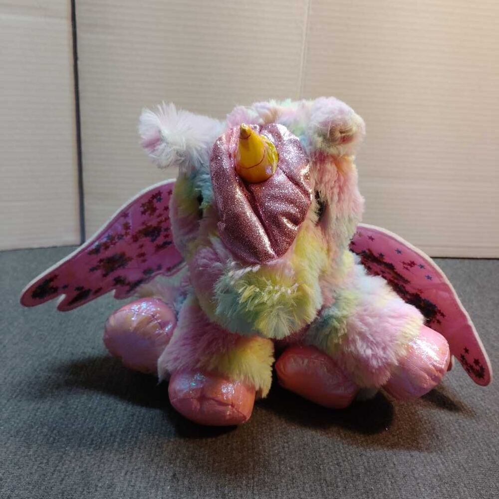 Barbie Rainbow Unicorn Pegasus Plush Stuffed Animal Toy 2021 Tie Dye Wings